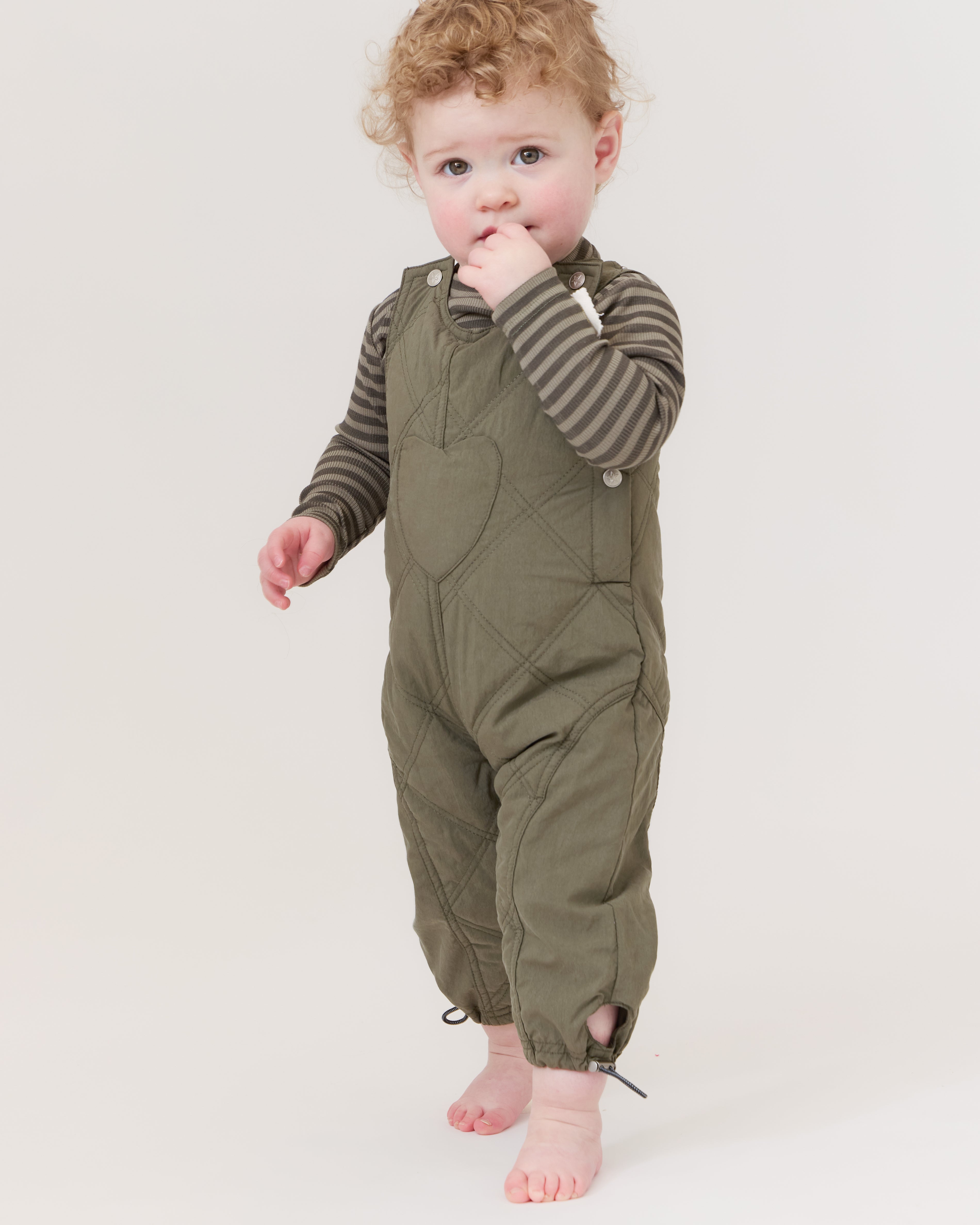 Lyla Quilted Overalls - Green