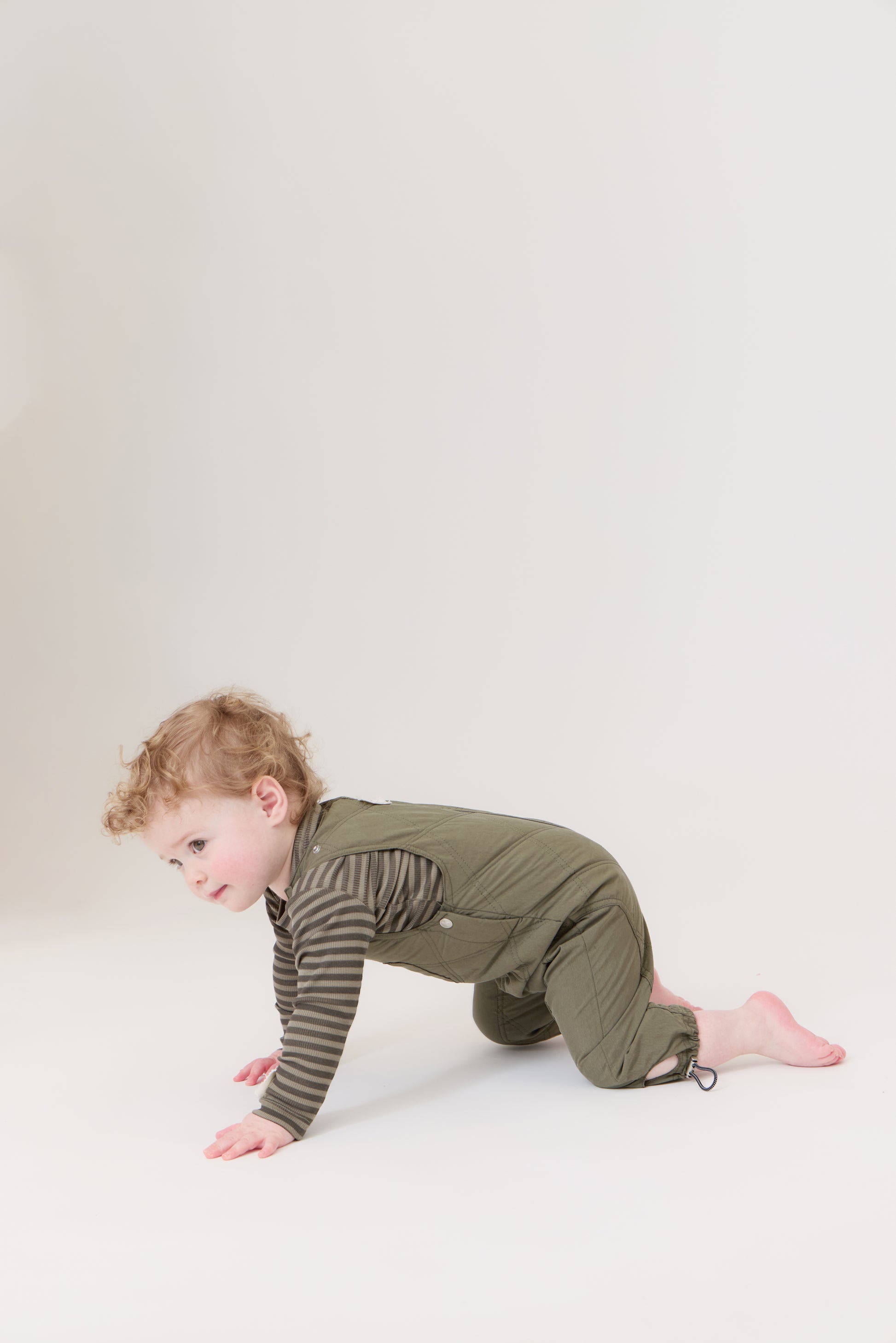Teddi Quilted Overalls - Green