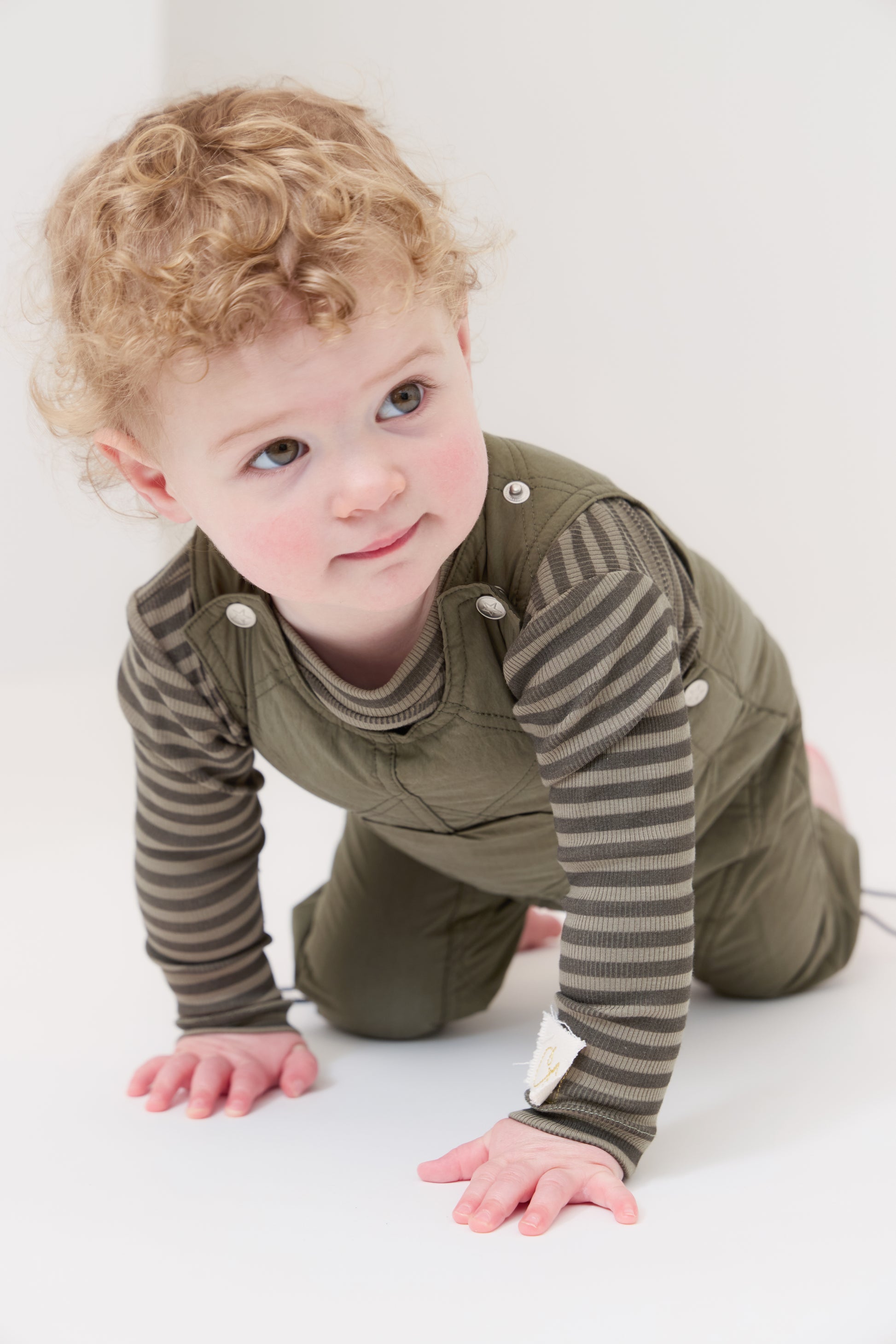 Teddi Quilted Overalls - Green