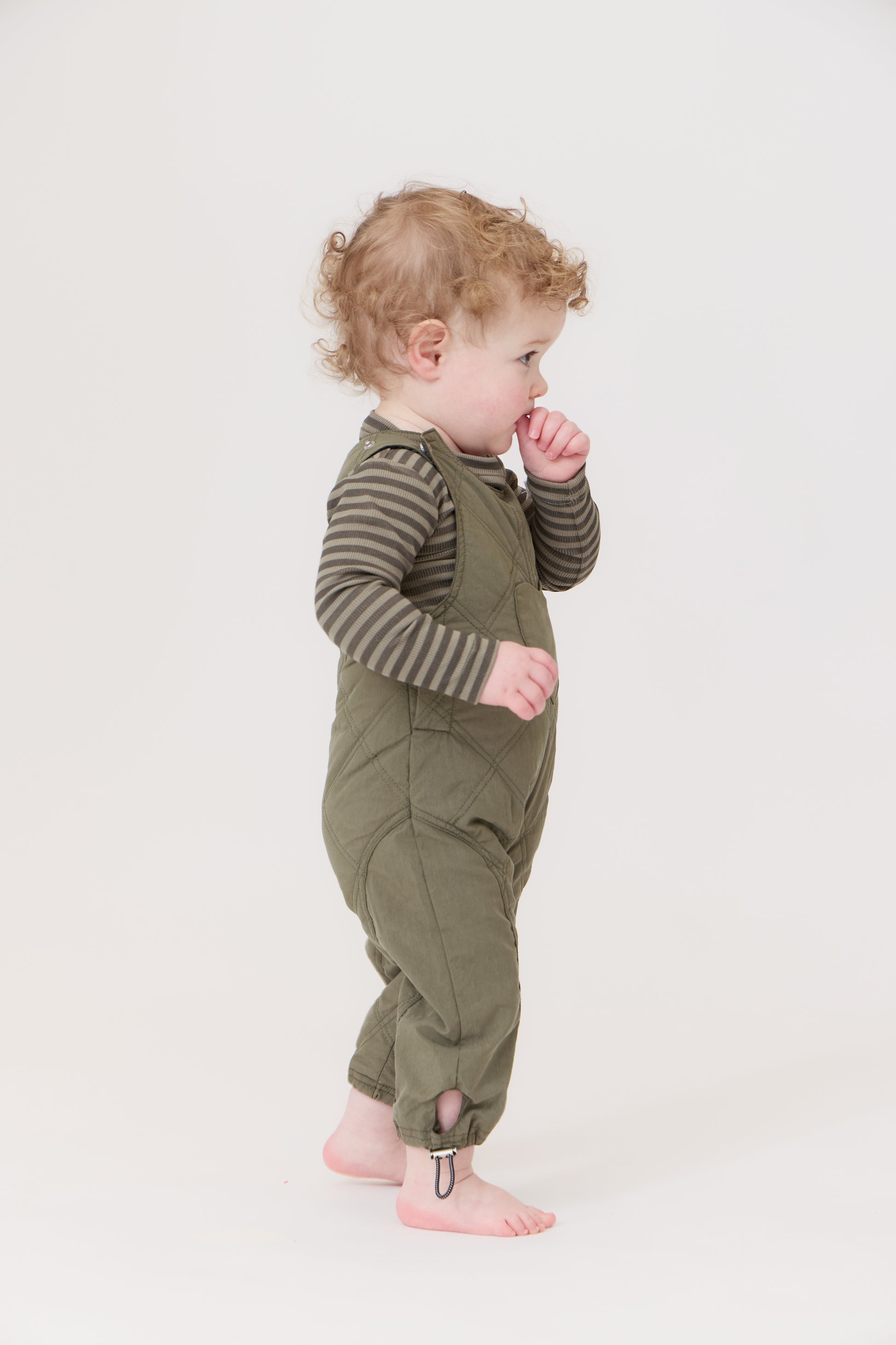 Teddi Quilted Overalls - Green