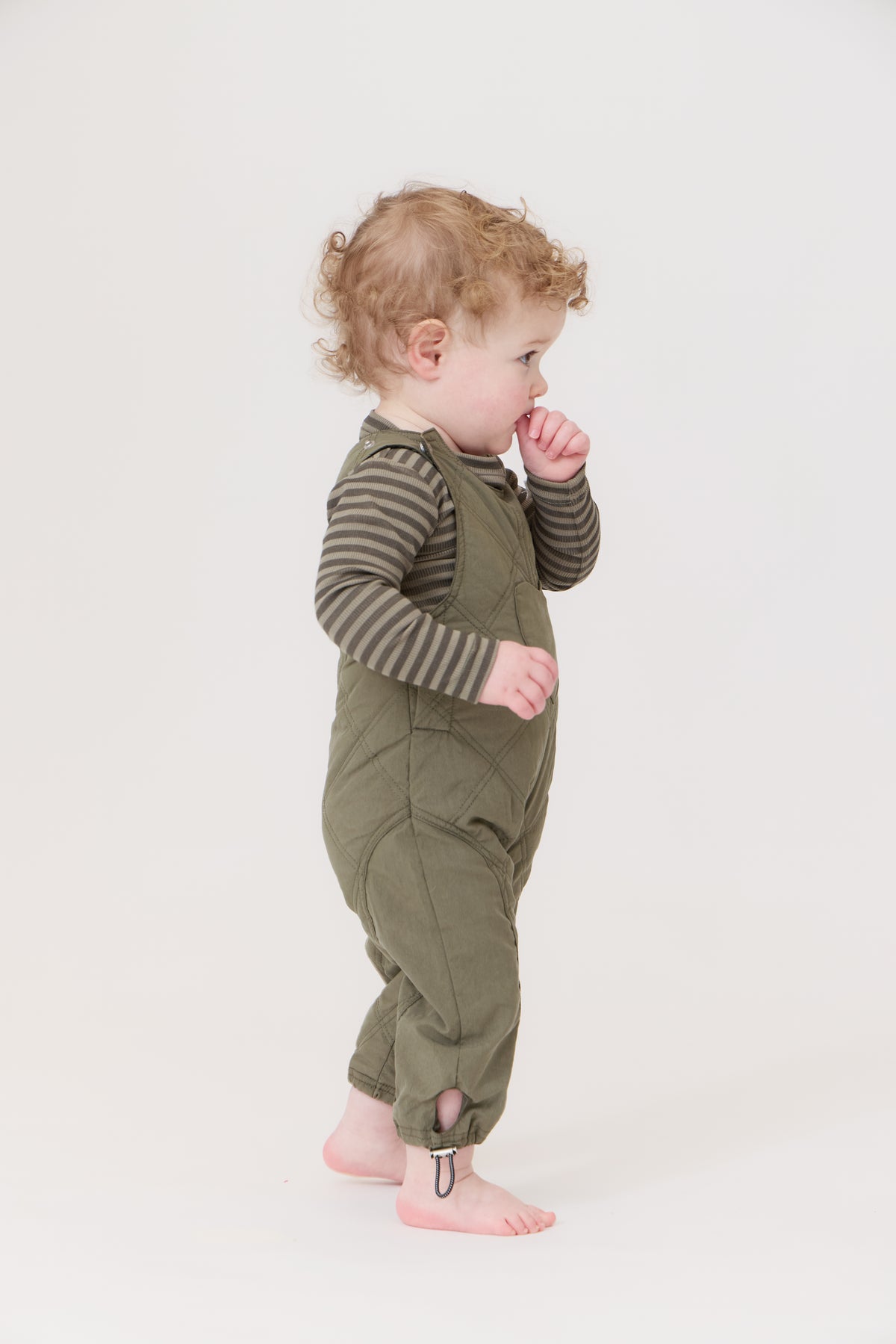 Lyla Quilted Overalls - Green