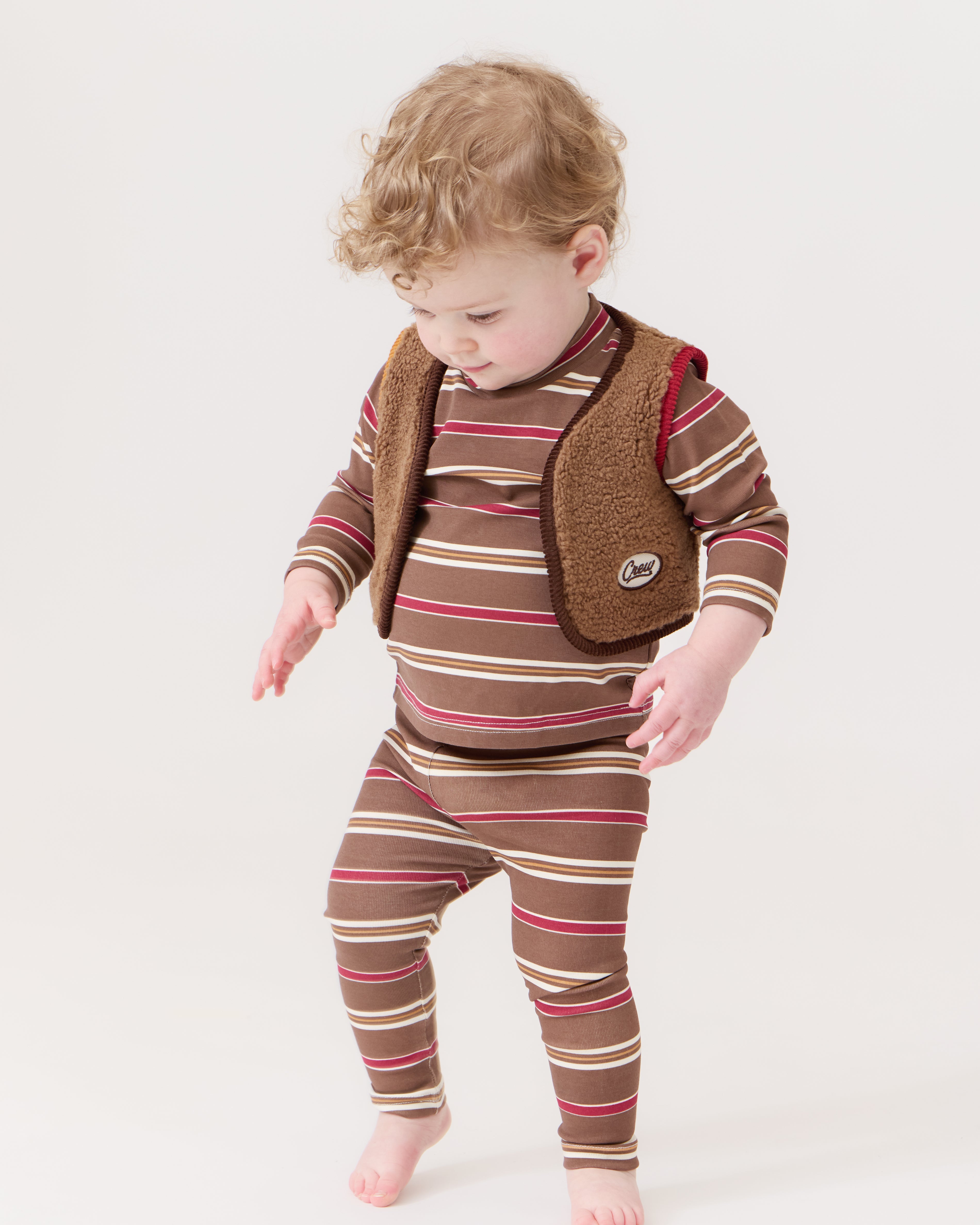 Ella Stripe Set - Tan