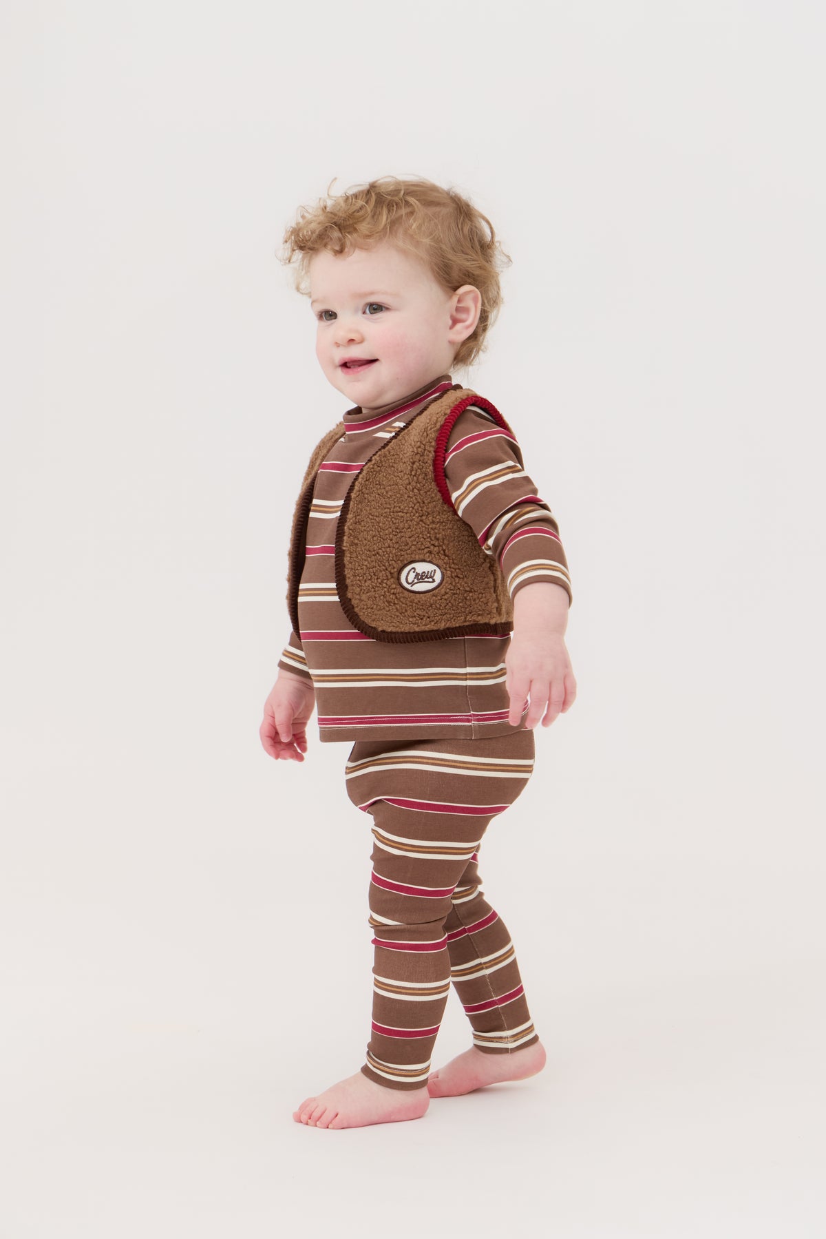 Ella Stripe Set - Tan