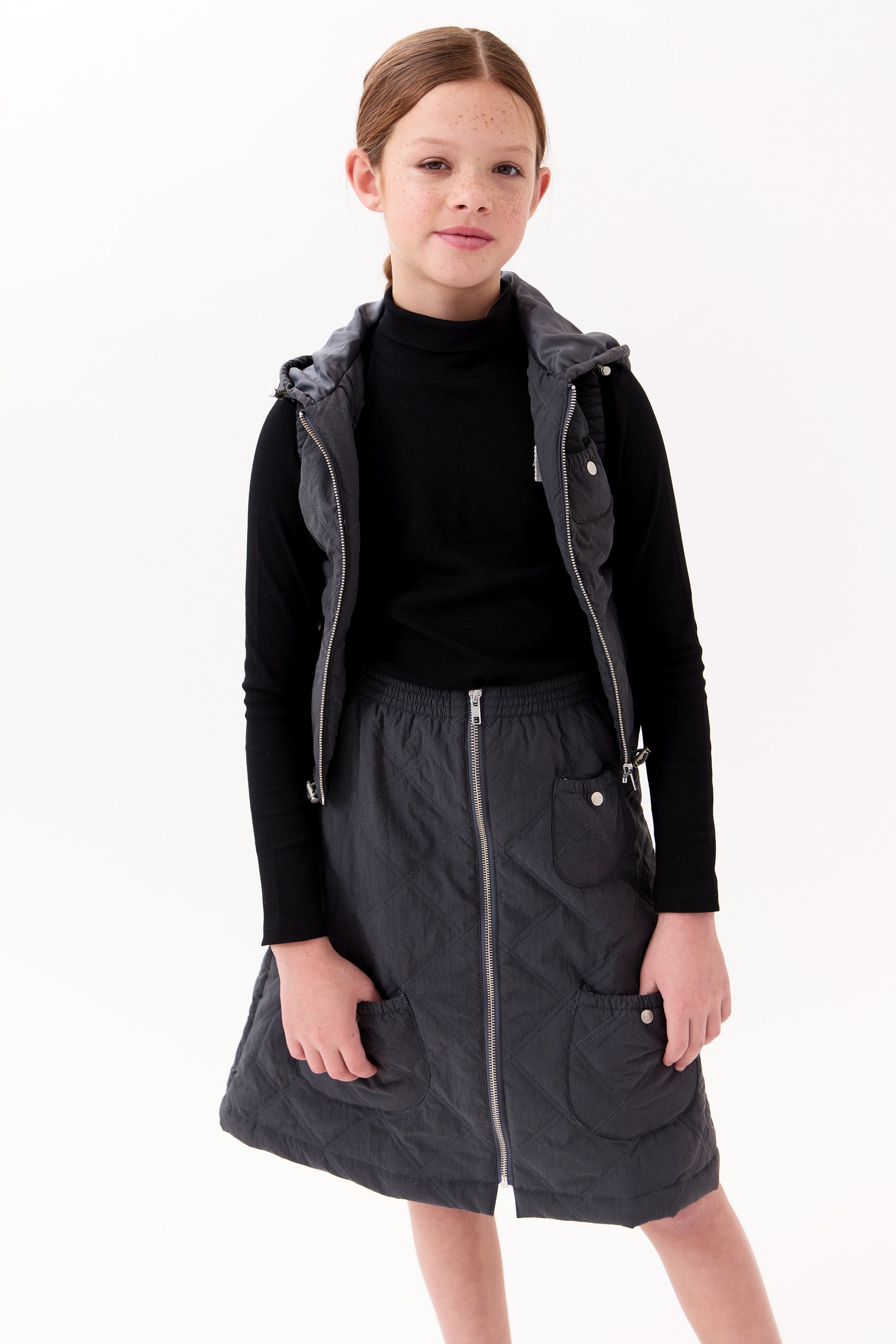 Lyla Quilted Skirt - Black