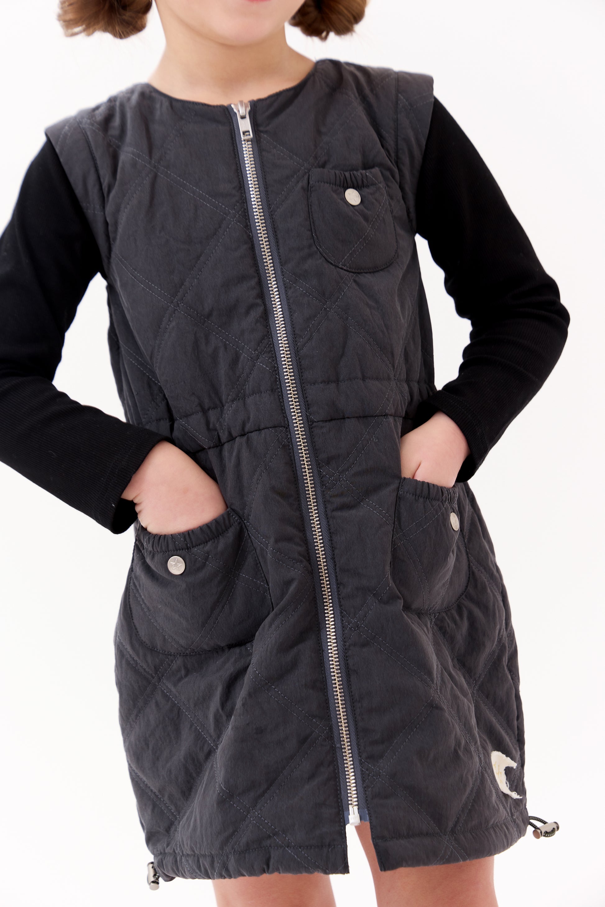 Lyla Quilted Dress - Black
