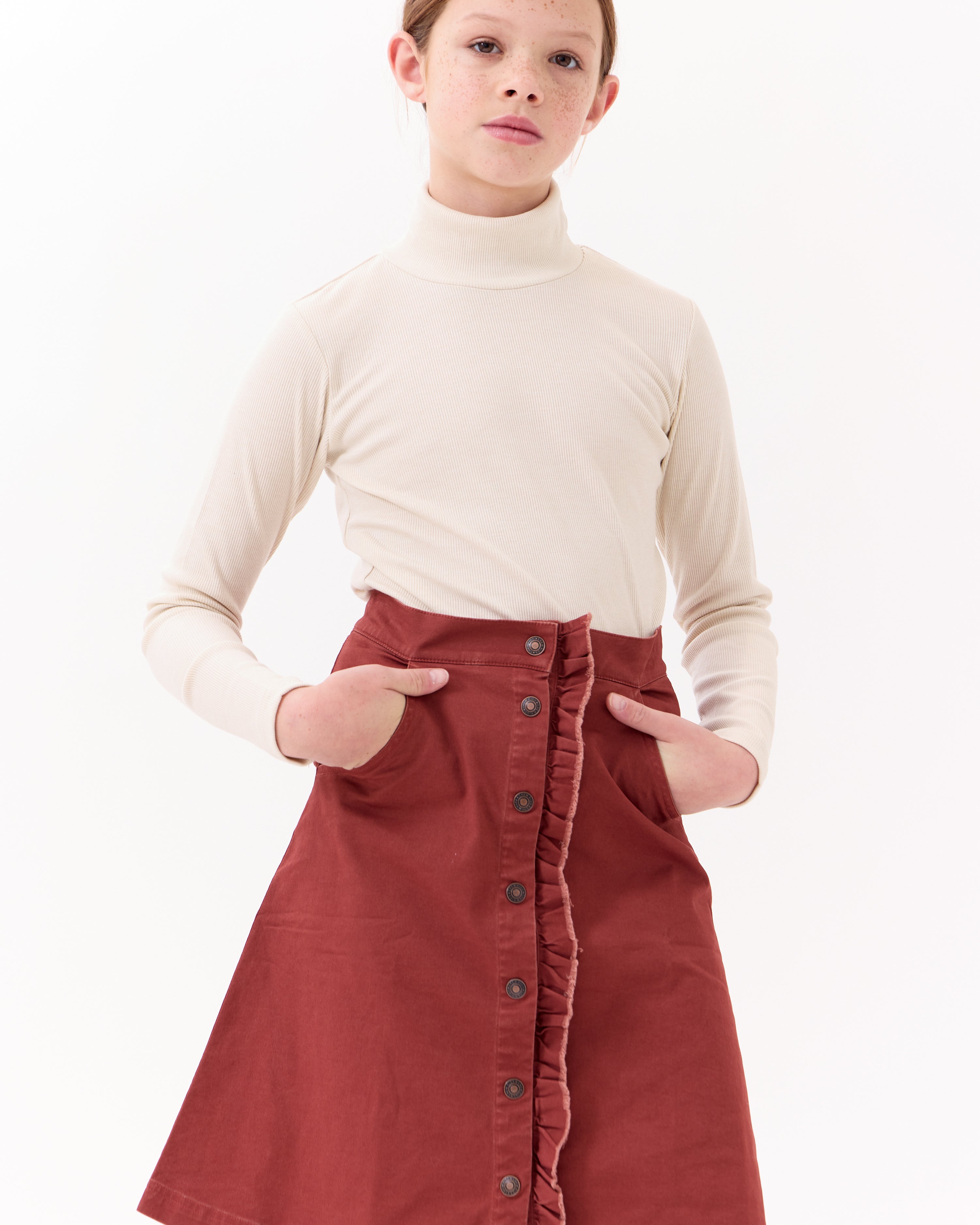 Nina Ruffled Skirt - Terracotta