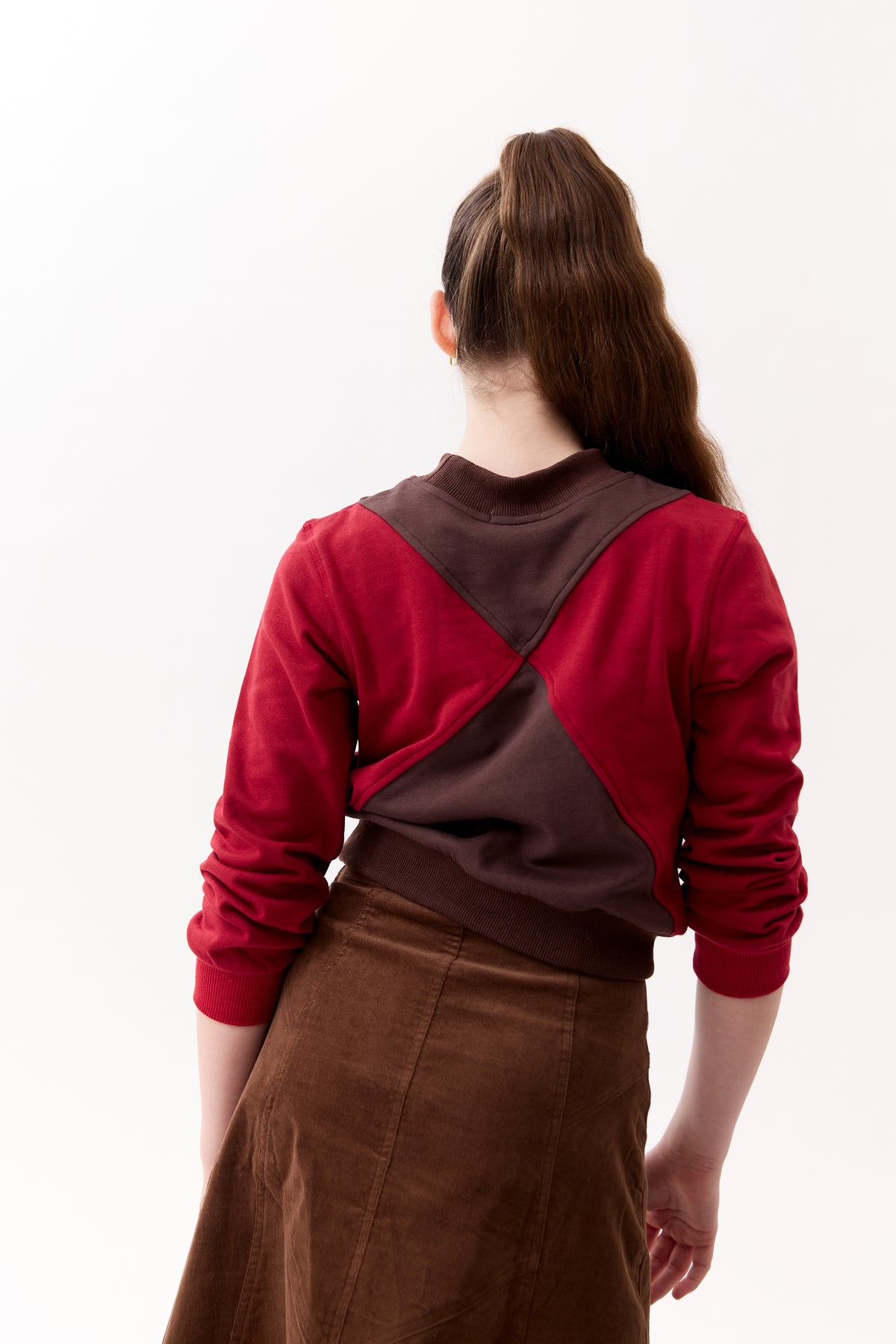 Gia Colorblock Sweatshirt - Brown