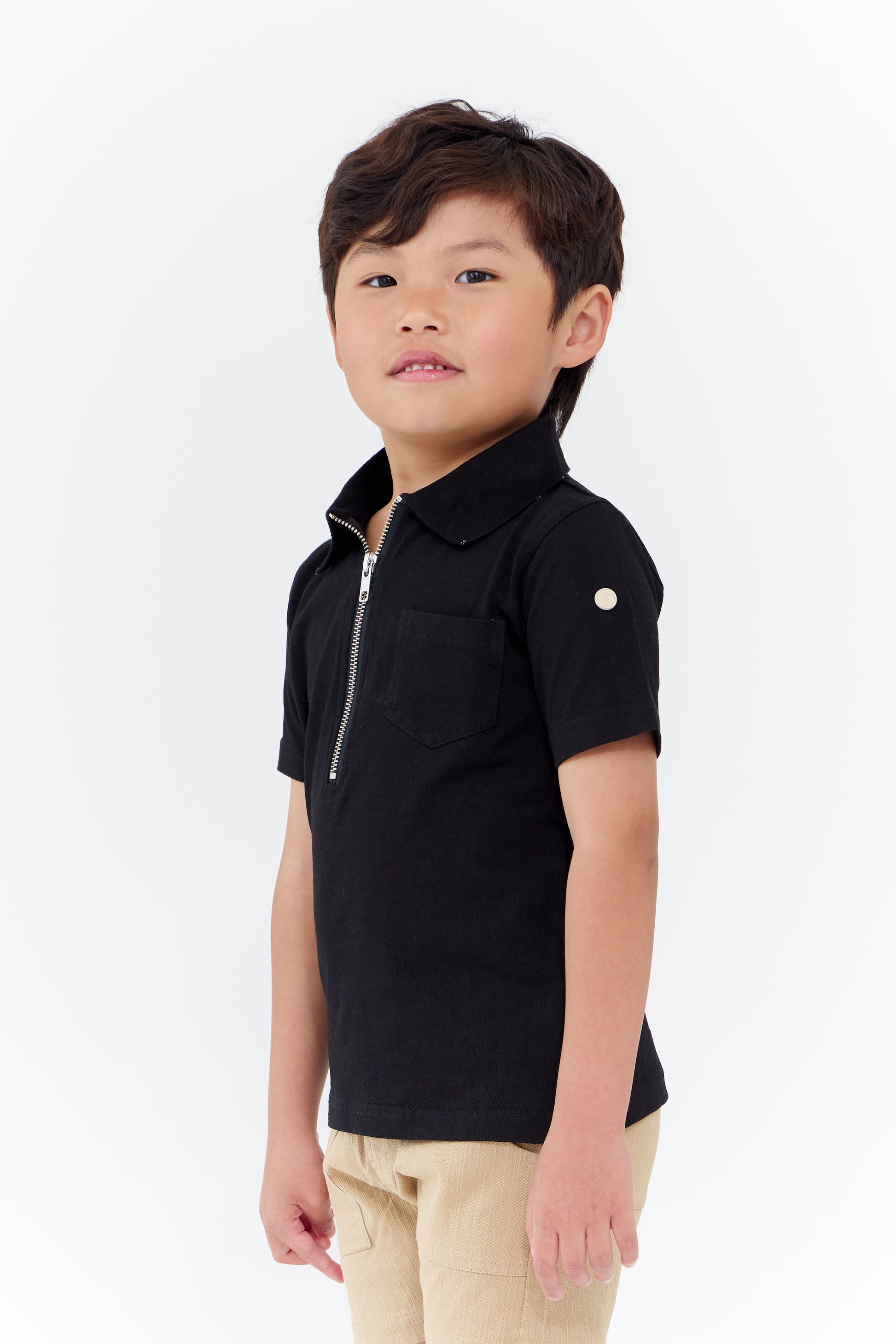 Benny Zipper Polo - Black