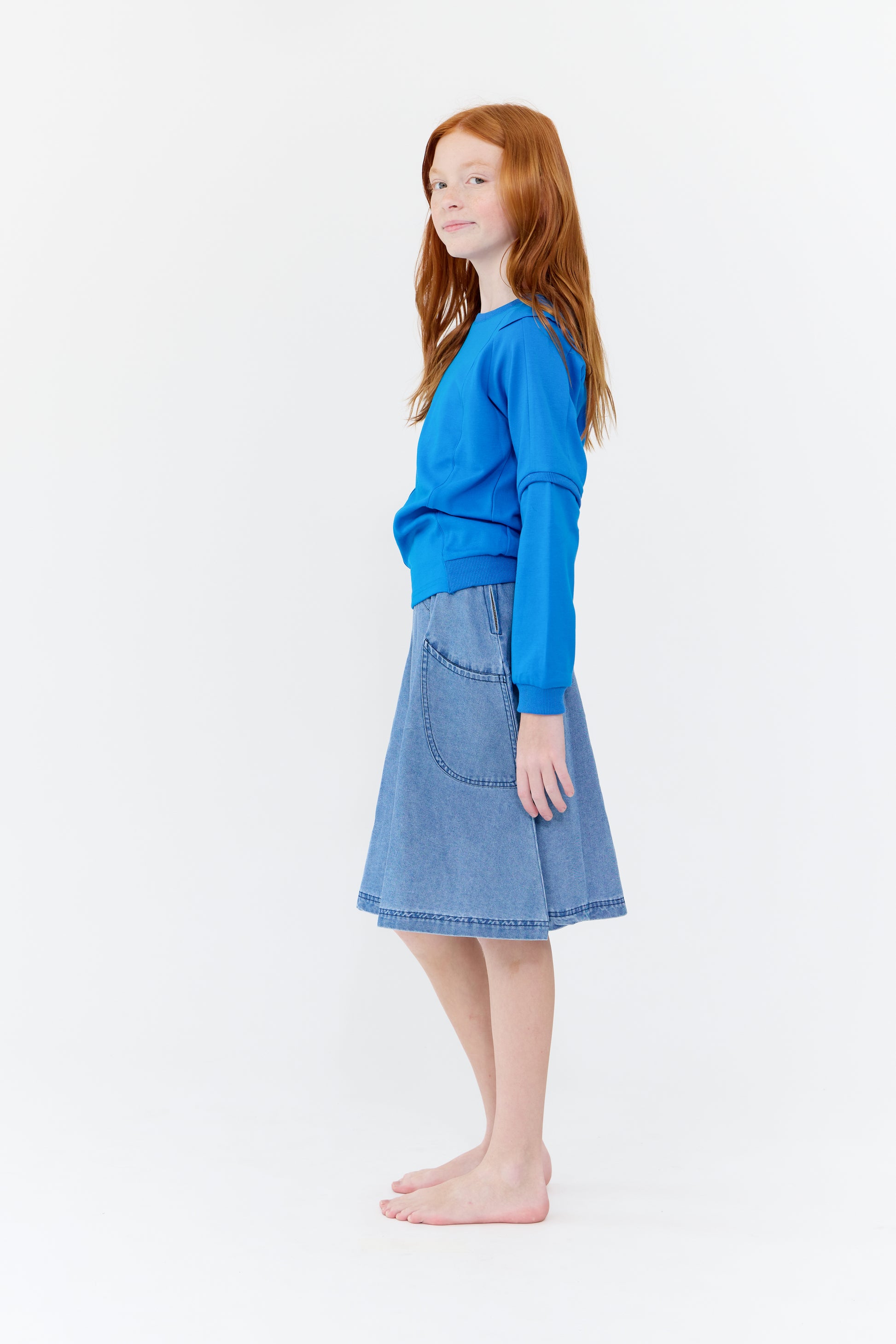 Monica Denim Skirt - Blue