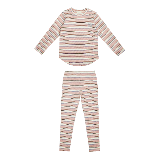 Stripe Ribbed Set - Pink