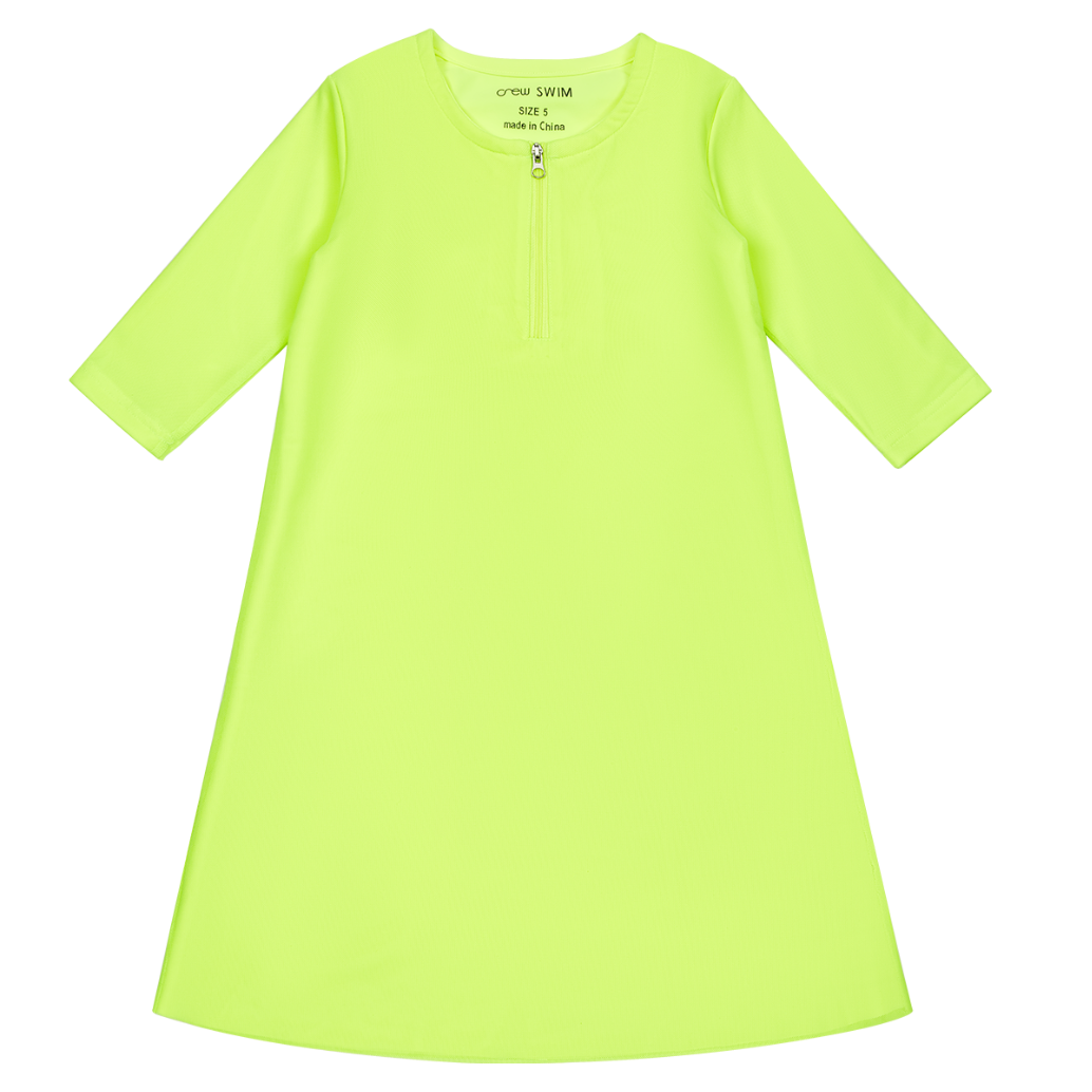 Mesh Neon Swim Dress - Yellow