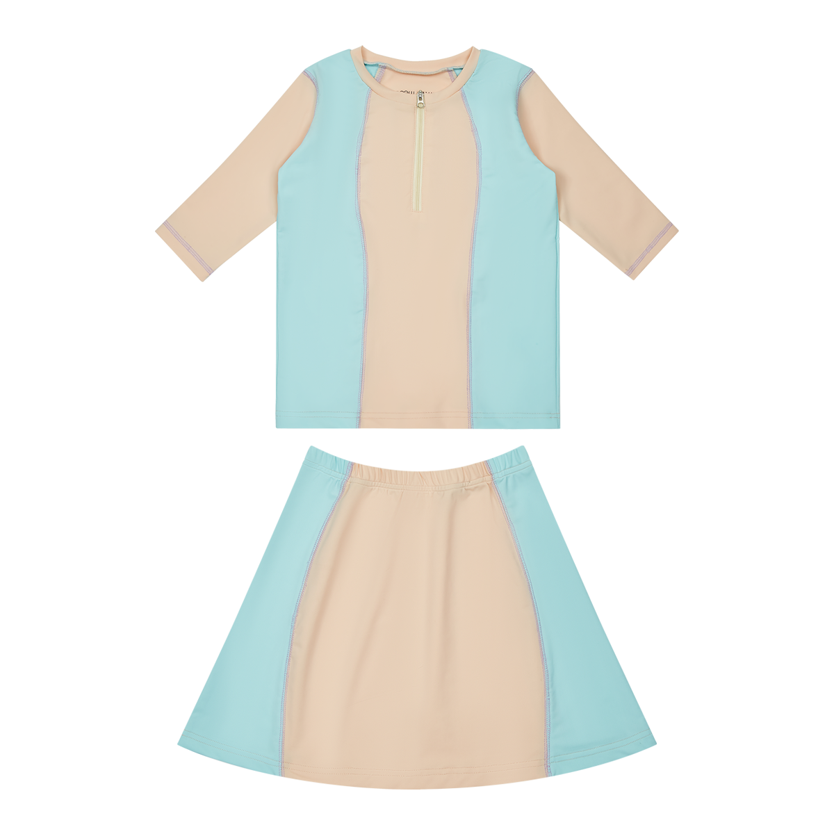 Colorblock Swim Set - Coral