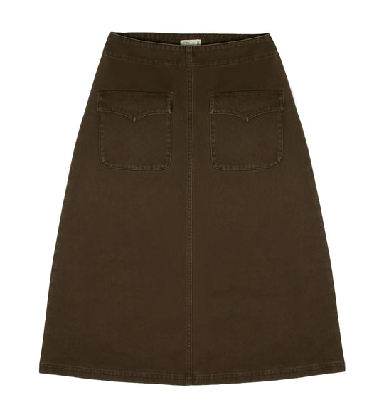 Jenny Midi Skirt - Coffee