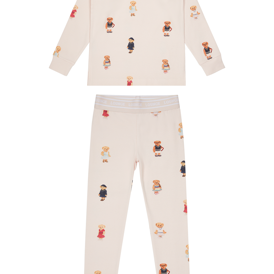 Teddy Crewneck Set - Light Pink