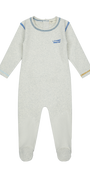 Color Stitch Lounge Footie - Blue