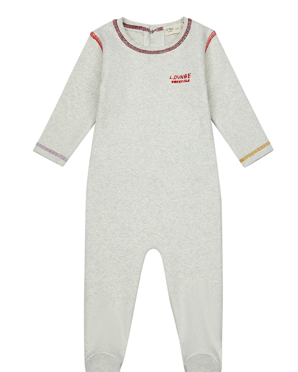 Color Stitch Lounge Footie - Red