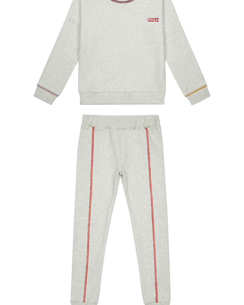 Color Stitch Lounge Set - Red