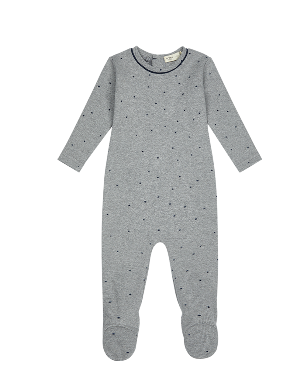 Polka Dot Lounge Footie - Blue