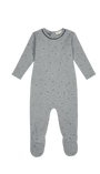 Polka Dot Lounge Footie - Blue