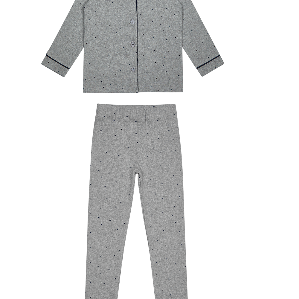 Polka Dot Lounge Set - Blue