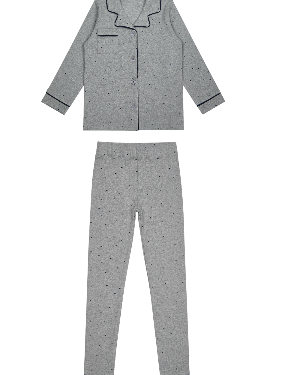 Polka Dot Lounge Set - Blue