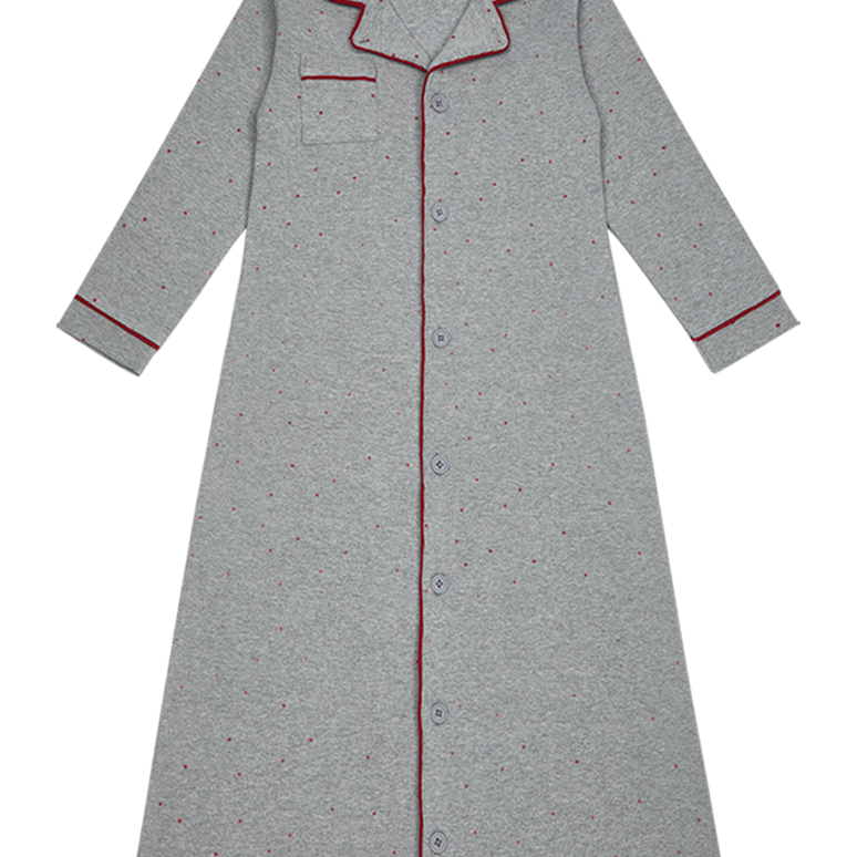 Polka Dot Lounge Nightgown - Pink