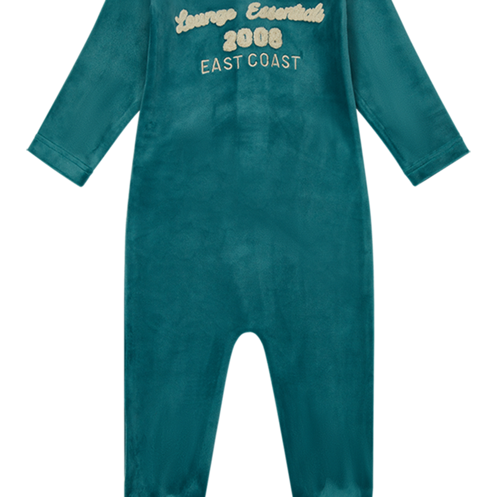 Terry Applique Footie - Green
