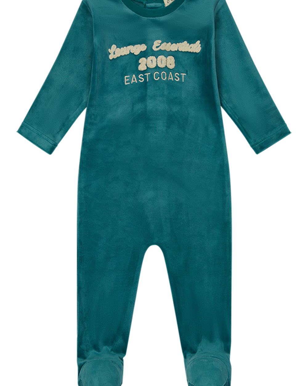 Terry Applique Footie - Green