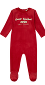 Terry Applique Footie - Coral