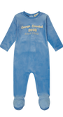 Terry Applique Footie - Blue
