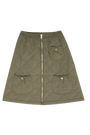 Lyla Quilted Skirt - Green
