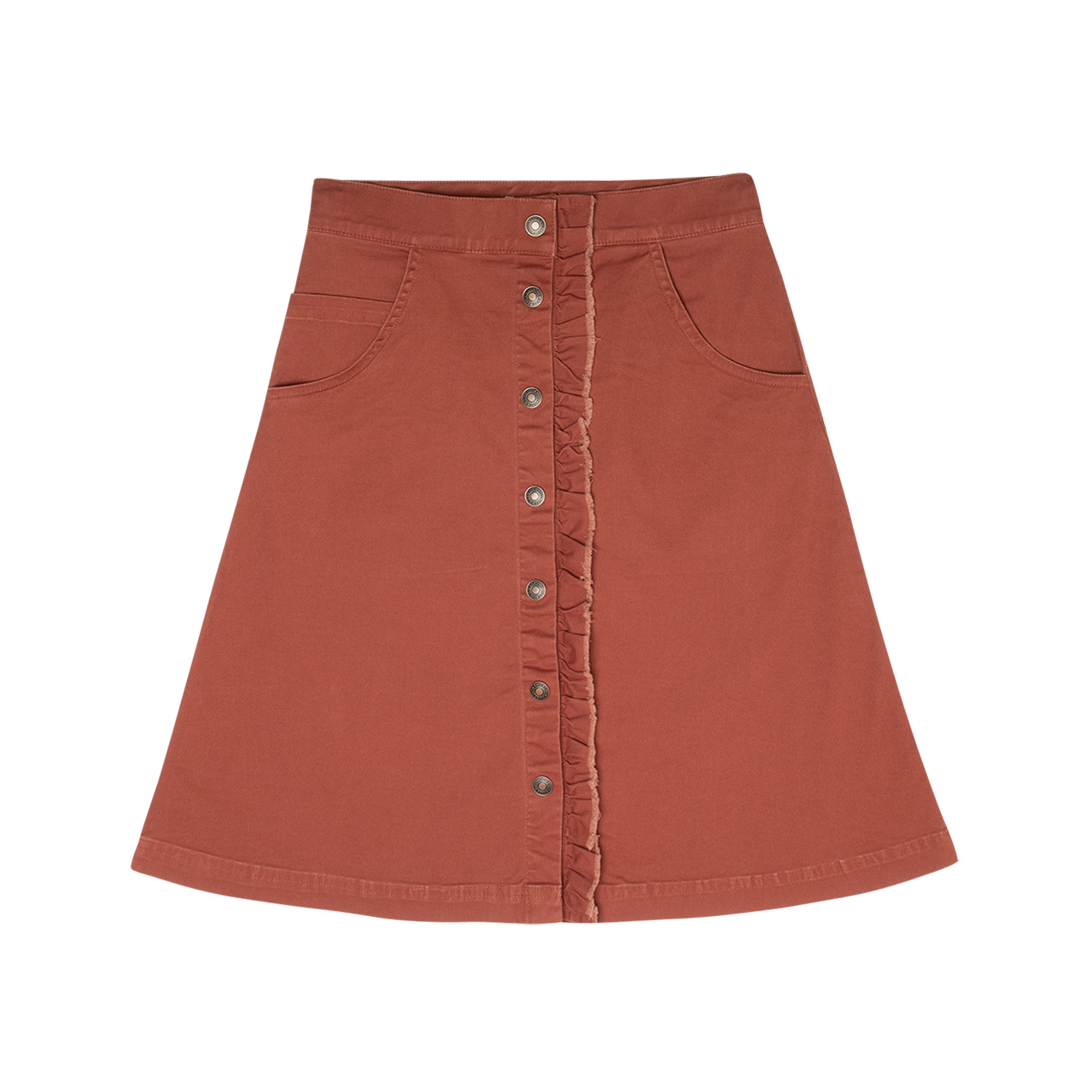 Nina Ruffled Skirt - Terracotta
