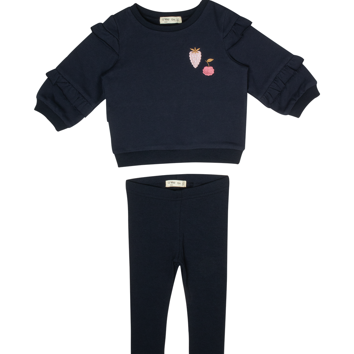 Nina Ruffled Set - Navy