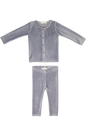 Gia Velour Rib Set - Grey
