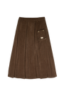 Sofi Pleated Maxi Skirt - Brown