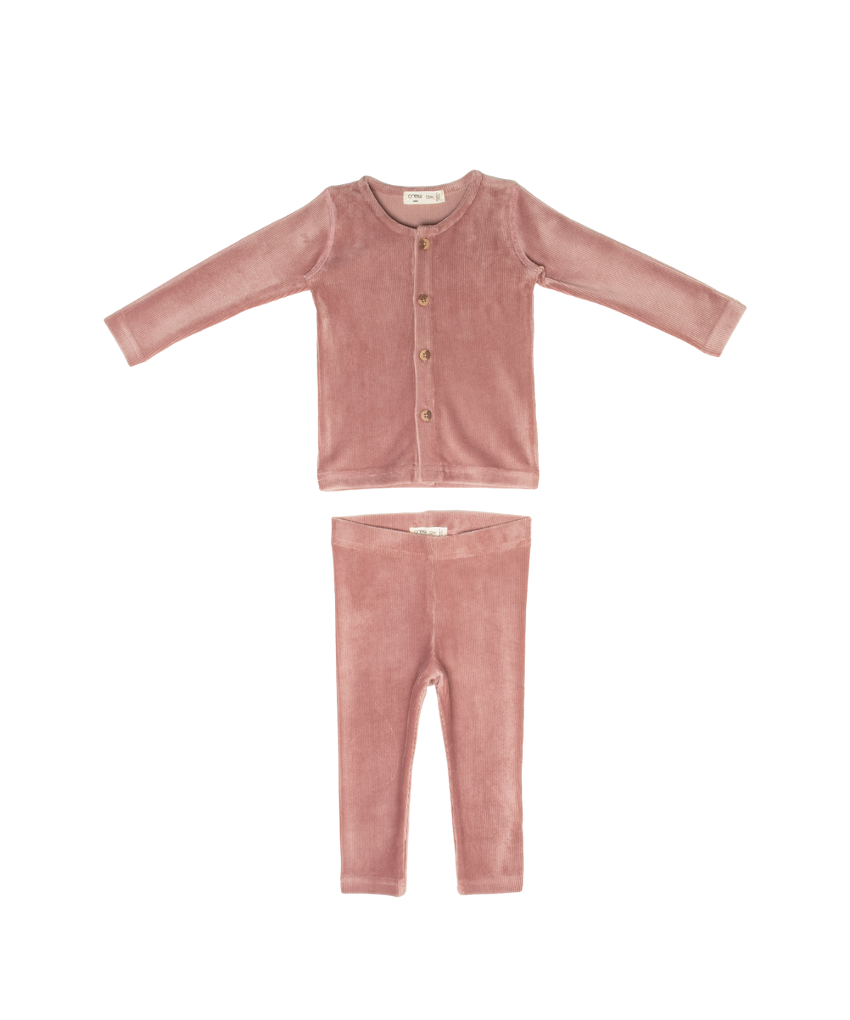 Gia Velour Rib Set - Rose