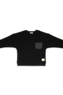 Teddi Ribbed Sweatshirt - Black