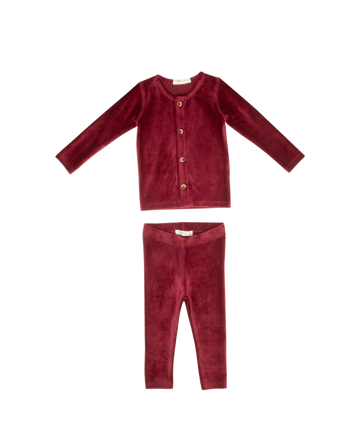 Gia Velour Rib Set - Merlot