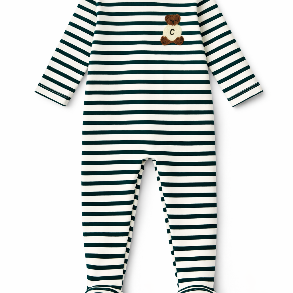 Teddy Lounge Footie - Green