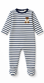 Teddy Lounge Footie - Navy