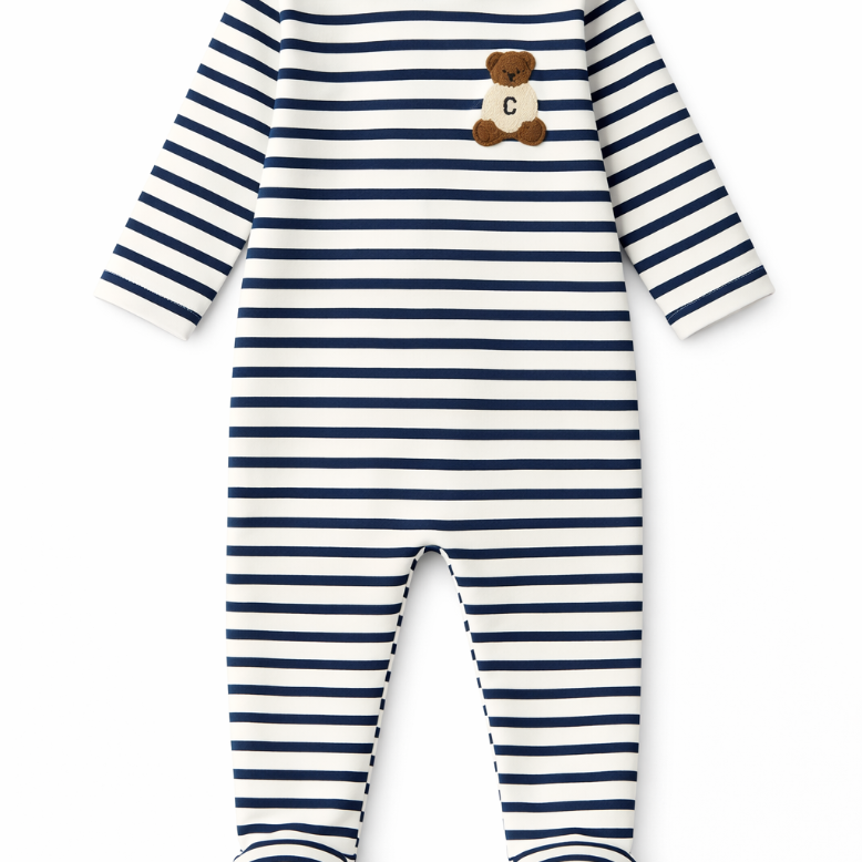 Teddy Lounge Footie - Navy